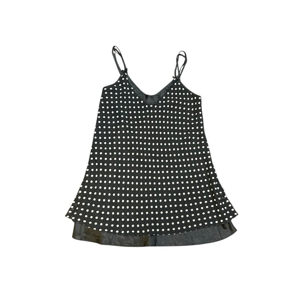 Private Luxuries VTG Polka Dot Cami Slip Dress Nighty SZ M Sleepwear Lingerie